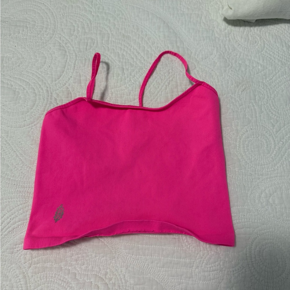 Free people  Vibrant Pink Strappy Top